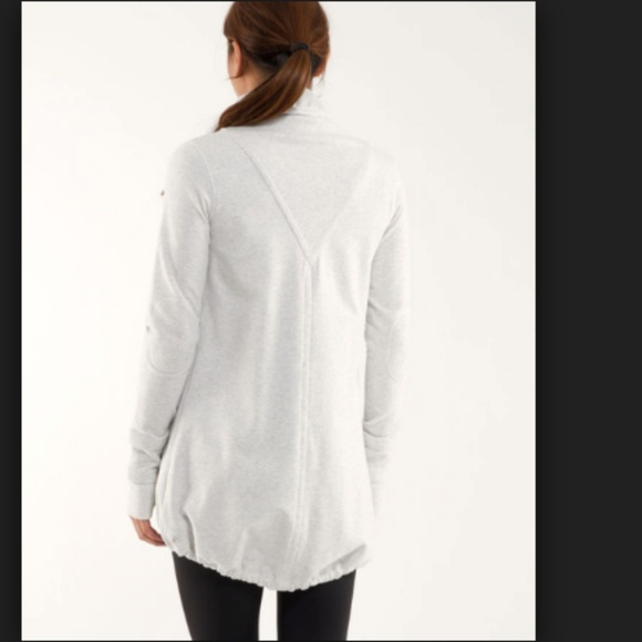 Lululemon Gratitude Wrap Heathered Ivory Coat - Picture 2 of 7
